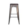 Tolix bar stools metal vintage wood