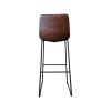Charlie vintage leather bar stools cognac