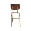 Rietveld industrial bar stools brown / ochre