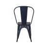 Tolix chairs vintage matte black wood