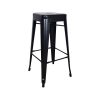 Super-Seat | The Tolix (terrace) bar stools matte black | Tall black metal bar stool with square seat and matte finish. | Hospitality Furniture