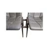 Super-Seat | Lix Barhocker Mattschwarz | Zwarte metalen barkrukken met grijze gecapitonneerde stof, matzwarte beugel, modern en stijlvol. | Horecameubilair