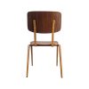 Rietveld industrial school chairs brown / ochre