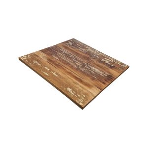 Super-Seat | Solid wood vintage table tops | Rustic square panel wood with robust finish, in varied shades of brown. | Hospitality Furniture