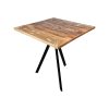 Super-Seat | Solid wood vintage table tops color the world 70x70cm | Rustic wood with black metal legs, square and stylish. | Hospitality Furniture