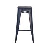 Tolix bar stools matte black wood