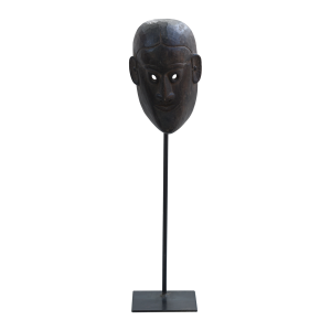 Super-Seat | Hospitality Decoration Antique Vintage Masks | Color: dark. Materials: antique wood with hollow eyes and thin metal rods. |. | Hospitality Furniture