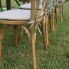 Cross back seat cushions, chair cushions cream