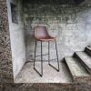 Charlie vintage leather bar stools cognac