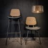 Miles Retro hospitality bar stools wood / black