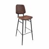 Miles Retro hospitality bar stools vintage Cognac