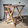 Parade vintage wooden bistro folding tables 80x60cm