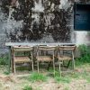 Vintage field tables, army folding tables 182x70cm