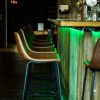 Charlie vintage leather bar stools cognac