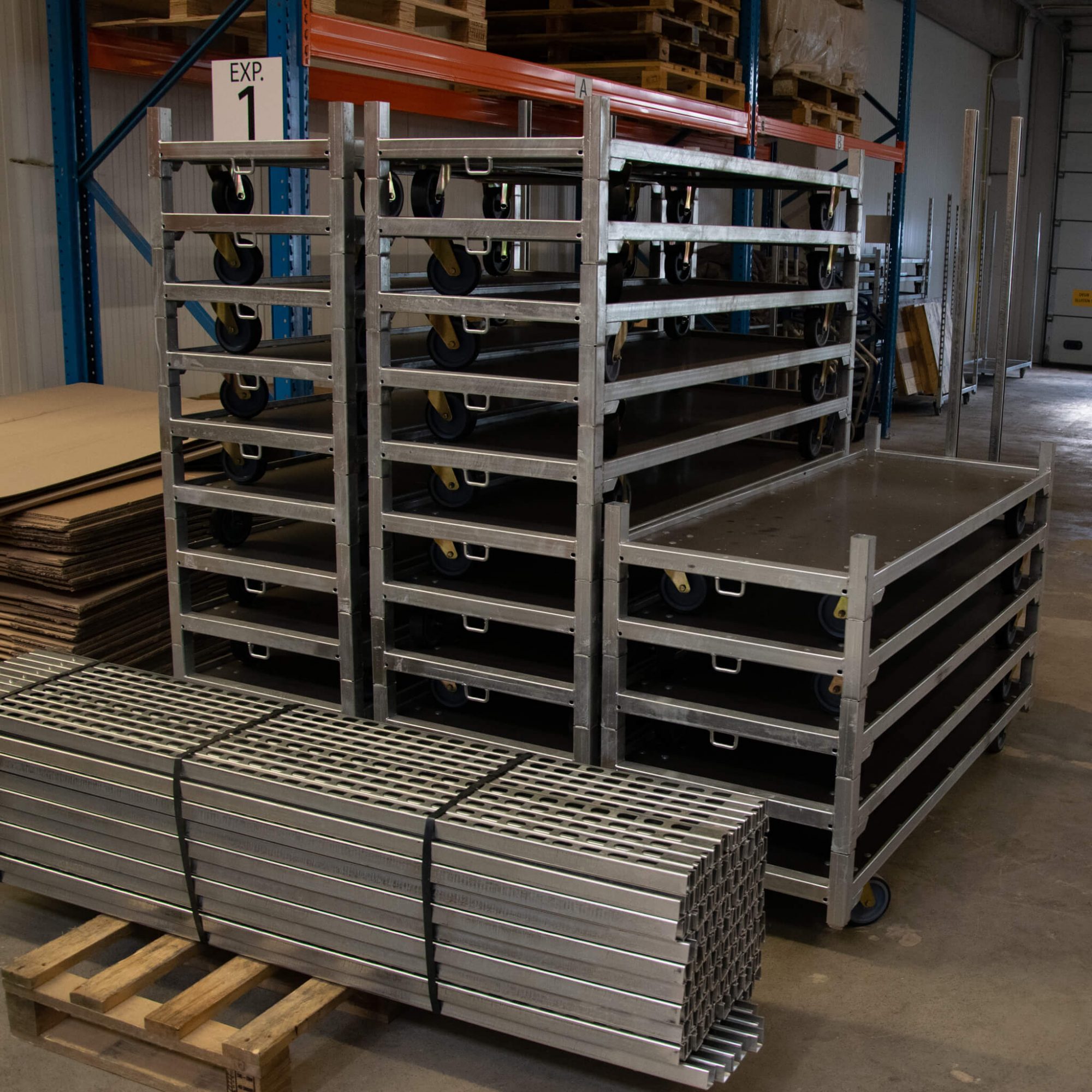 XL chair trolleys, Danish transport trolley 160cm