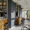 Thon bentwood café bar stools old brown
