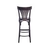 Thonet bentwood café bar stools old brown with backrest and fan design