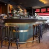 Thon bentwood café bar stools old brown