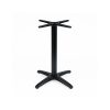 Super-Seat | The Hospitality bistro (outdoor) table base | Zwarte metalen tafelvoet met centrale cilinder en vier platte poten, geschikt voor buitengebruik. | Horecameubilair