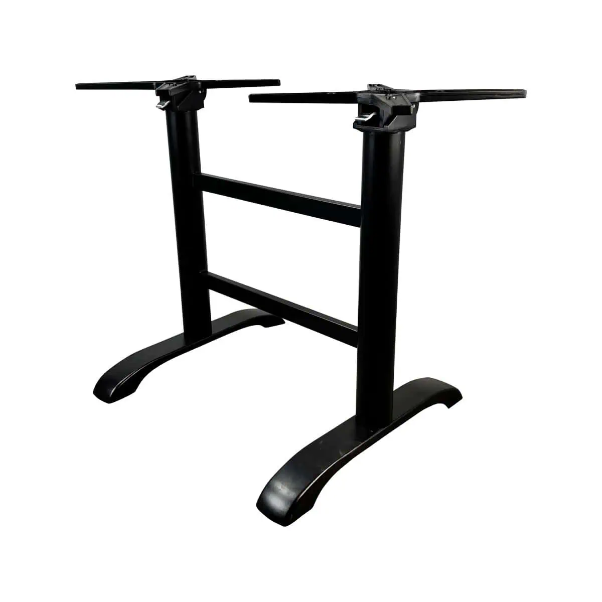 Super-Seat | Zwart metalen tafelonderstel met dubbele poten, perfect voor horeca tafels. | Horecameubilair