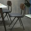 Georg Luger vintage school chairs brown / black