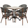 Textilene ( outdoor ) chairs curved brown