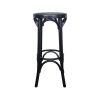 Thonet bentwood café bar stools black
