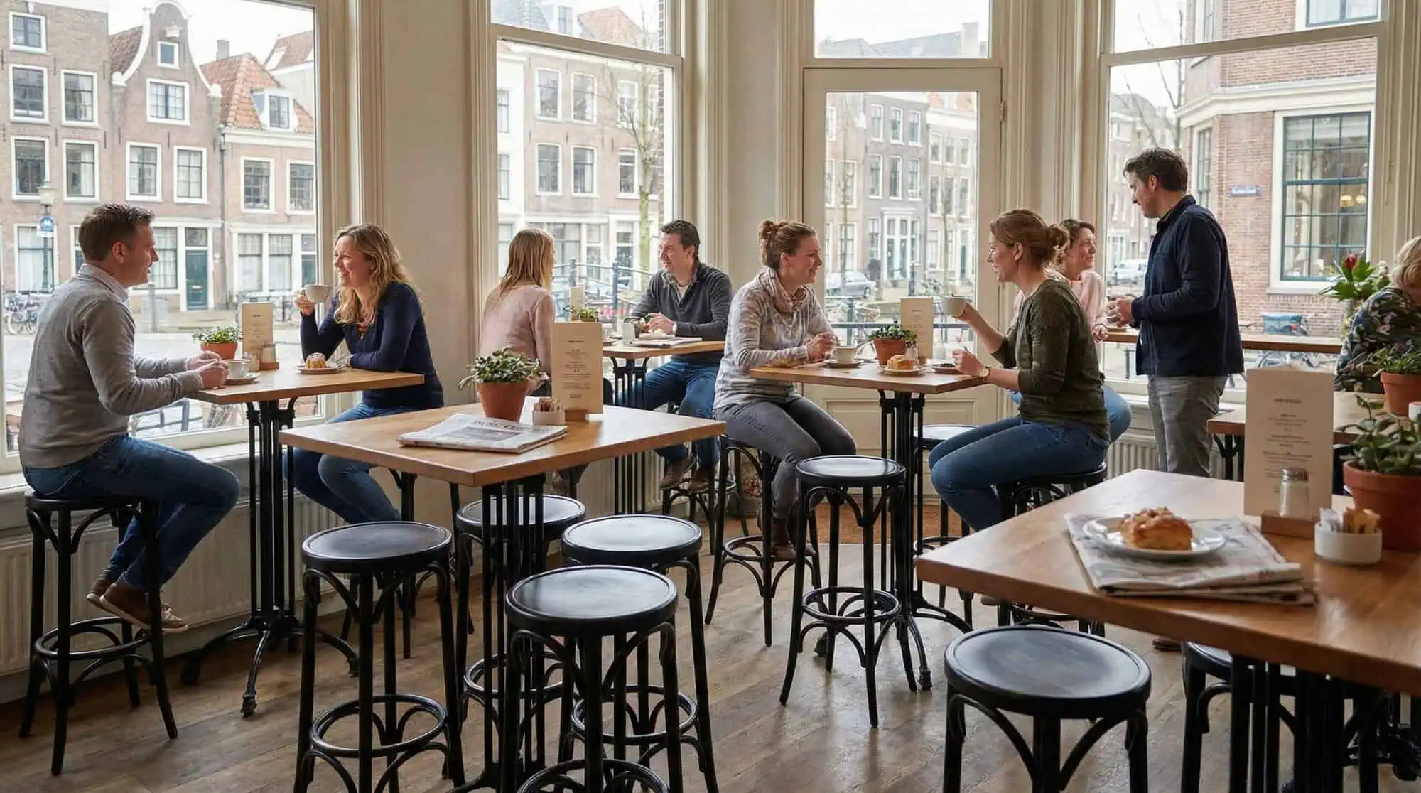 Thon bentwood café bar stools black