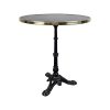 Werzalit black-gold round hospitality table tops 70cm