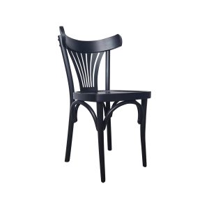 Super-Seat | The Thonet Bentwood Cafe Chair Black Fan | Black lacquered wooden chairs with curved backrest and slim legs. | Hospitality Furniture