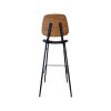 Miles Retro hospitality bar stools wood / black