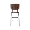Rietveld industrial bar stools – brown / black