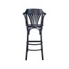 Thon bentwood café bar stools black with backrest and fan back