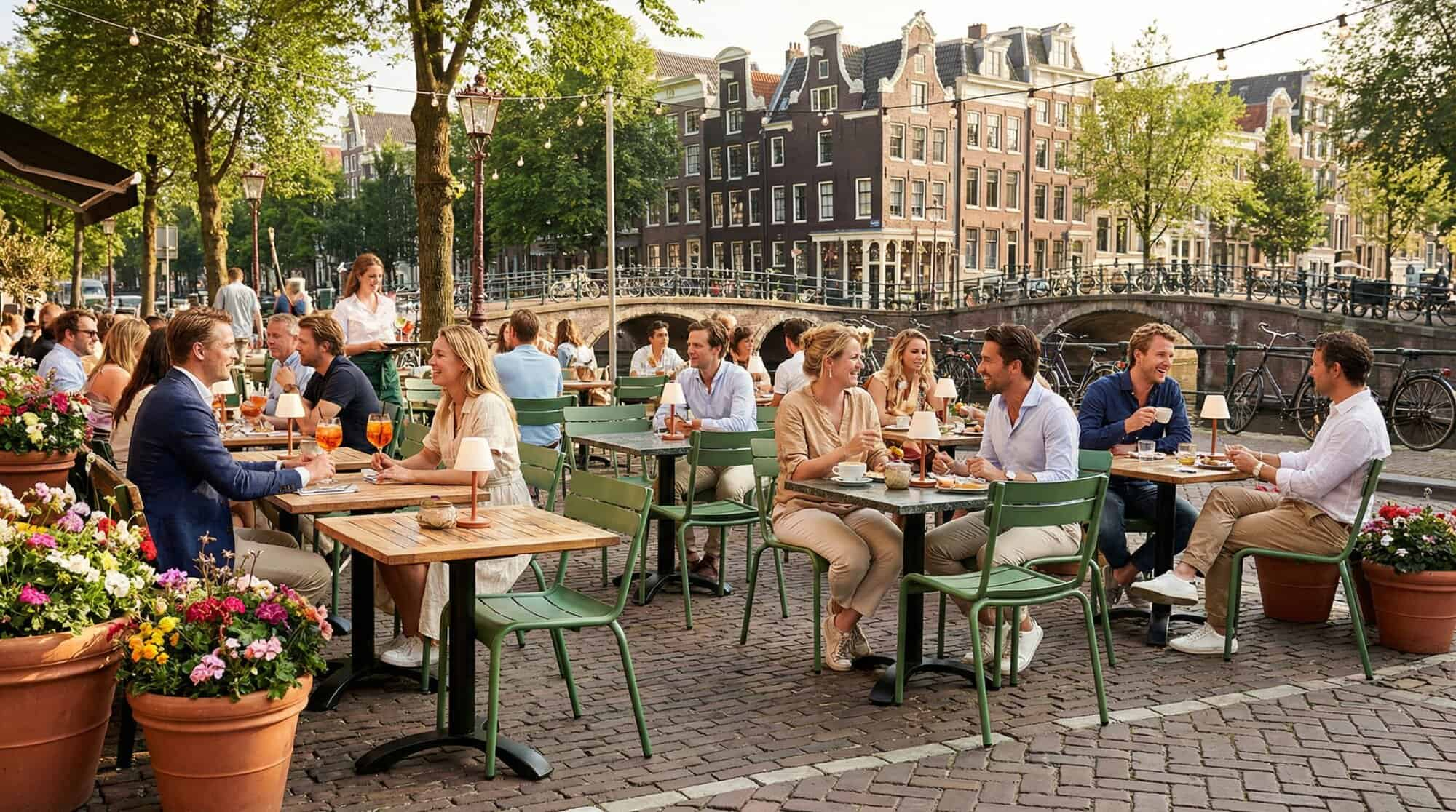 Super-Seat | Terrace chairs hospitality What you're going to encounter are green metal stacking chairs and waterfront wooden tables. | Hospitality Furniture