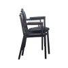 Jody design stacking chairs black / brown
