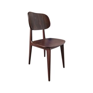 Super-Seat | Scandinavian design chairs Bonn brown | Brown wooden chair with Scandinavian design, rounded back, and tapered legs. | Hospitality Furniture