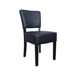 Super-Seat | Lisa Rome Hospitality Chairs Black | Black upholstery, wooden legs; ideal for hospitality and office; timeless design. | Hospitality Furniture