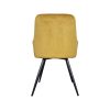Diamond velvet hospitality chairs ochre