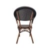 Super-Seat | Textile hospitality patio chairs curved brown | Brown textile with crossed weave, round back and dark band. Perfect for hospitality industry. | Hospitality Furniture