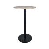 Round bistro high table bases black