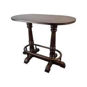 Super-Seat |Darkwood oval bar table with carved legs and curved joint. | Hospitality Furniture