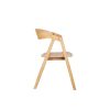 Malmo Scandinavian restaurant chairs in honey brown wood