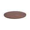 Super-Seat | The Walnut oak melamine hospitality table tops round 67cm | Medium brown, smooth melamine with natural wood grain, flat edges. |. | Hospitality Furniture