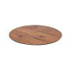Super-Seat | The HPL Hospitality Table Tops Teak Round 70cm | Round teak table top in natural brown color, visible grain pattern. | Hospitality Furniture