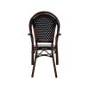 Wicker ( outdoor ) café chairs Café de Paris black with armrests