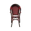Wicker ( outdoor ) hospitality armchairs Café de Paris red