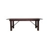 Farm table – rustic dining tables in brown wood 220x80cm