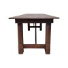 Farm table – rustic dining tables in brown wood 220x80cm