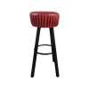 Industrial pub bar stools – bordeaux red