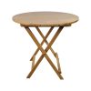 Parade vintage wooden bistro folding tables round 78cm